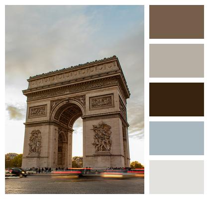 Paris Arc De Triomphe France Image